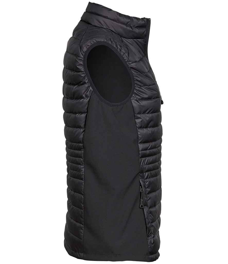 Tee Jays Ladies Crossover Padded Bodywarmer | Black/Black Gilet - Lancashire Teamwear