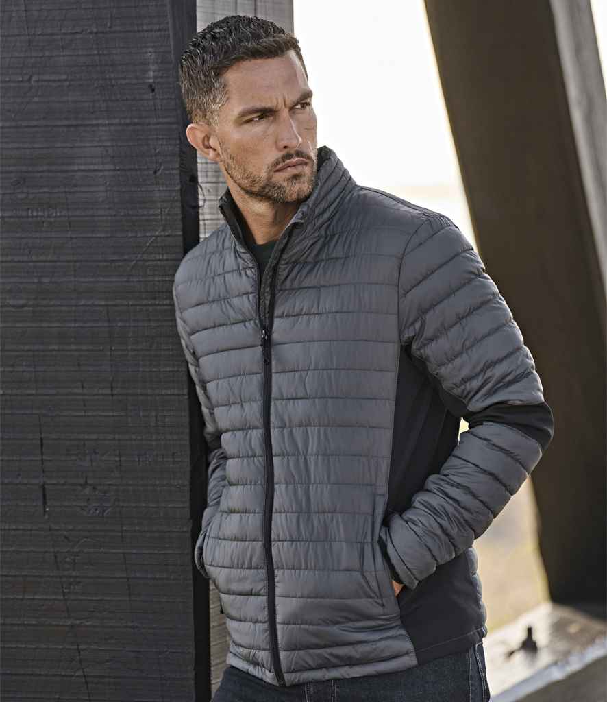 Tee Jays Crossover Padded Jacket | Space Grey/Black - Lancashire Teamwear