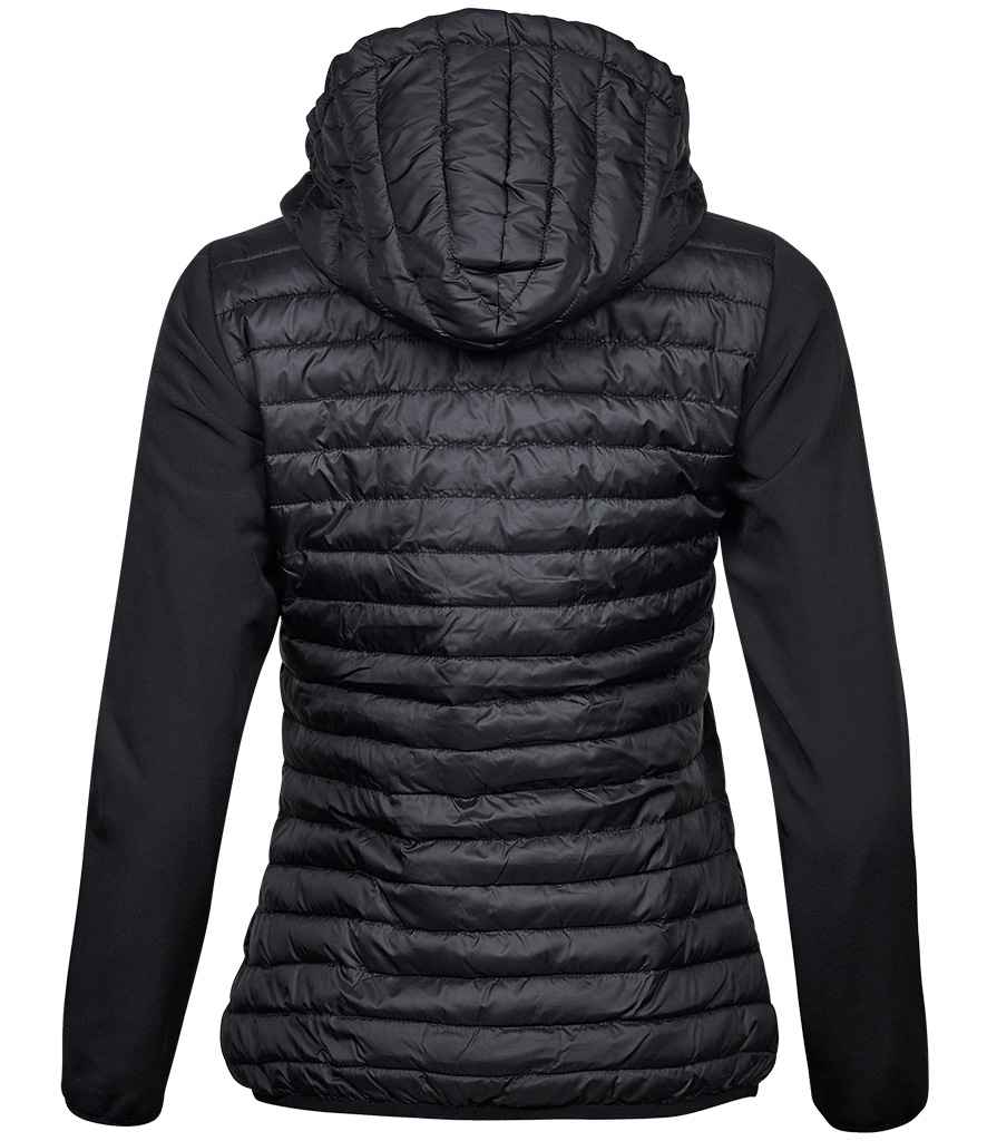 Tee Jays Ladies Crossover Hooded Jacket | Black/Black - Lancashire Teamwear