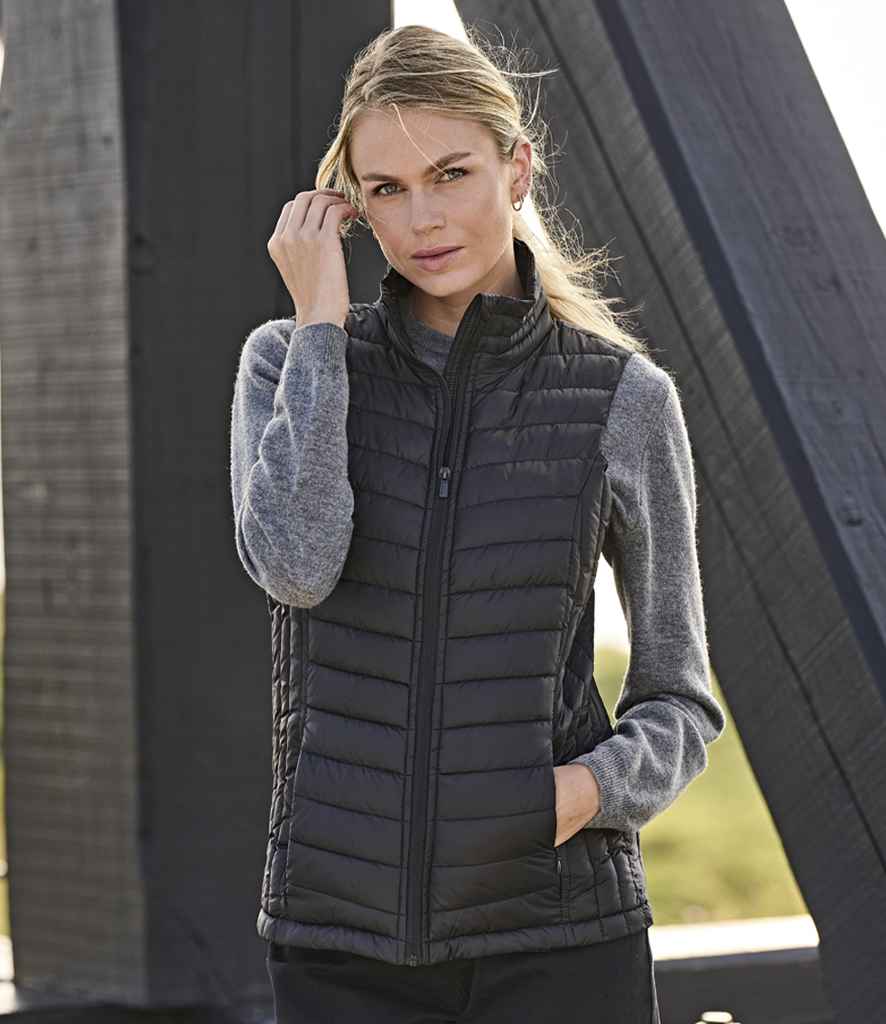 Tee Jays Ladies Zepelin Padded Bodywarmer | Black Gilet - Lancashire Teamwear