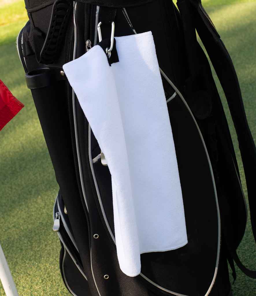 Towel City Microfibre Golf Towel | White - Lancashire Teamwear