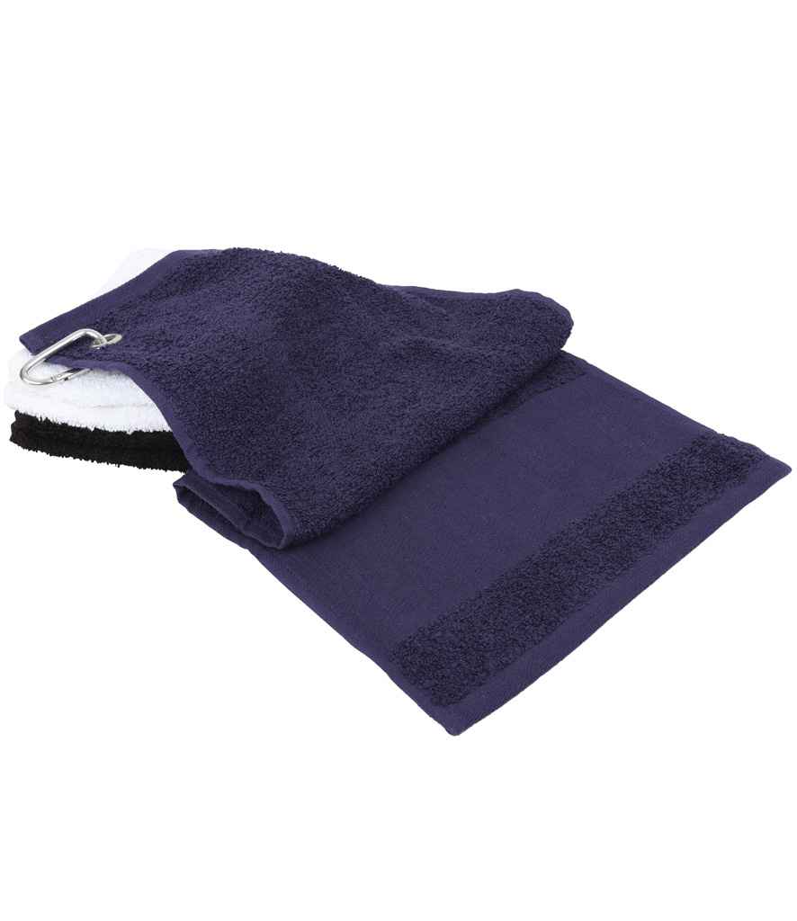 Towel City Printable Border Golf Towel Navy