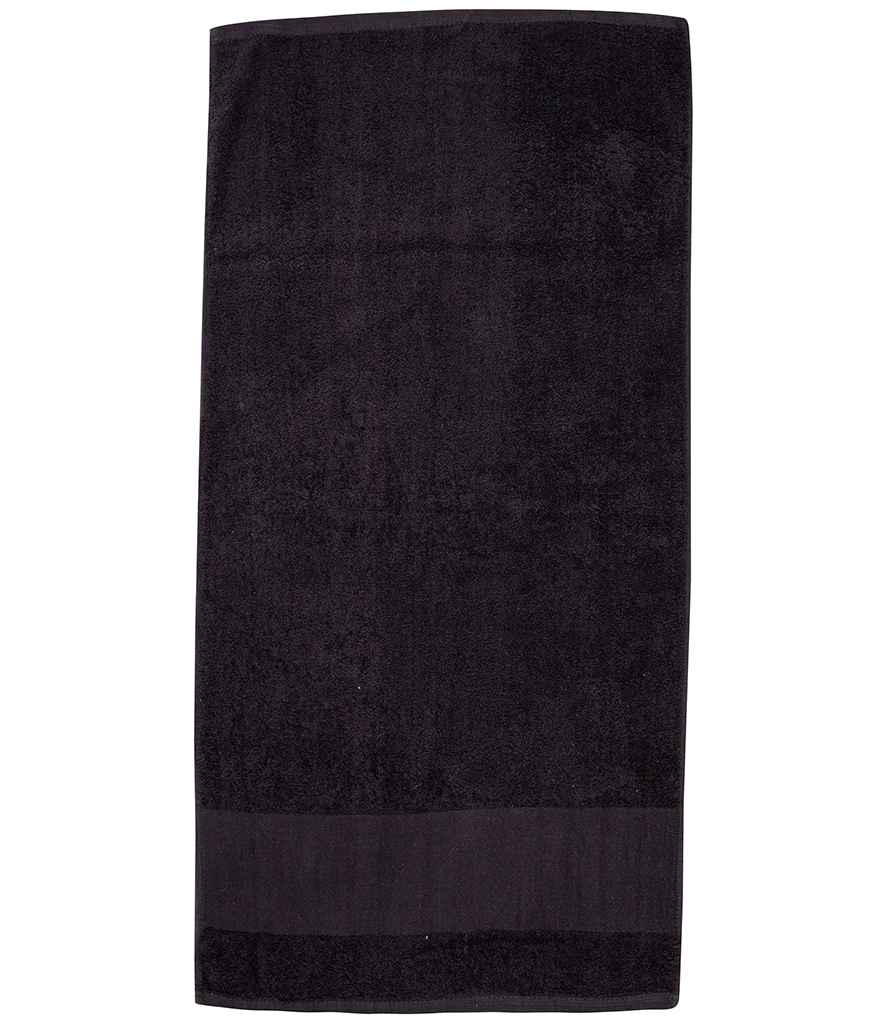 Towel City Printable Border Bath Towel Black