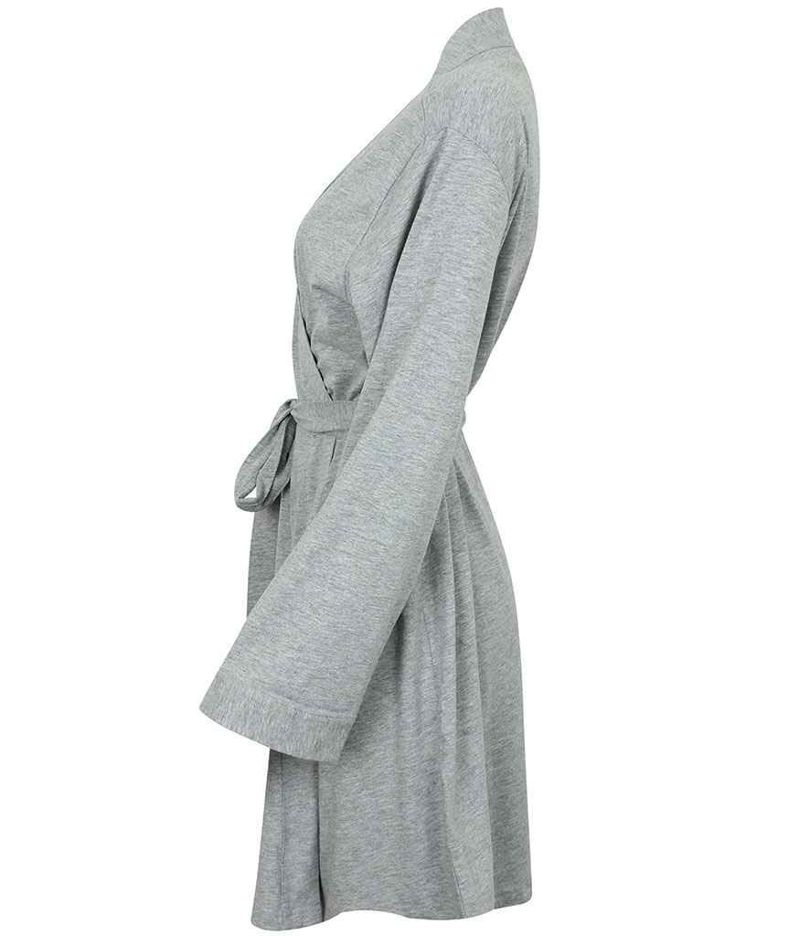 Towel City Ladies Cotton Wrap Robe | Heather Grey - Lancashire Teamwear