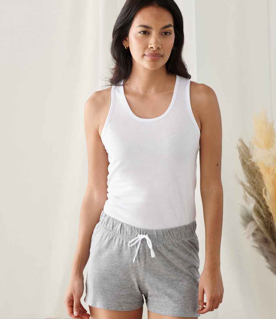 Towel City Short PJ's in a Bag | White/Heather Grey Pyjamas - Lancashire Teamwear