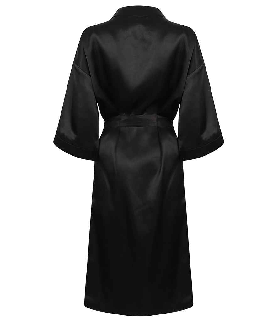 Towel City Ladies Satin Robe | Black - Lancashire Teamwear