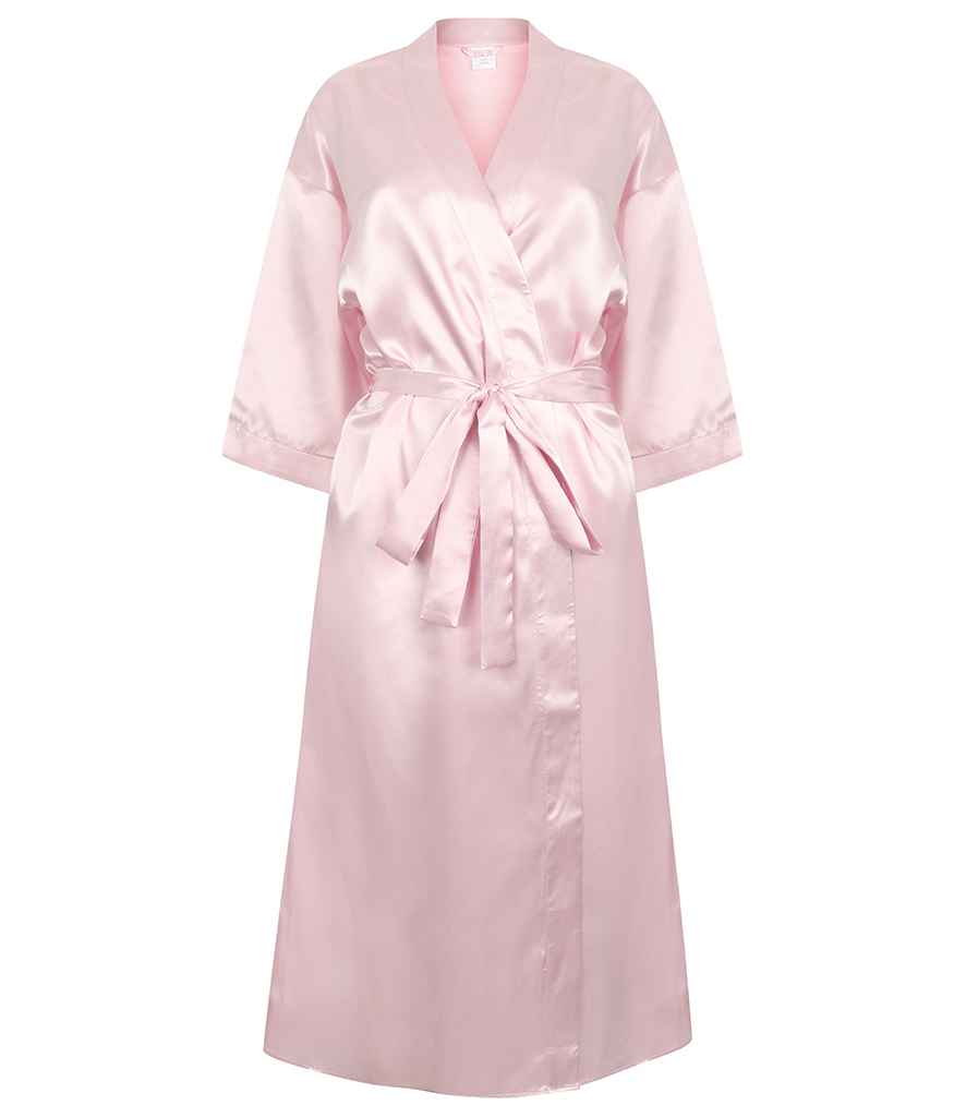 Towel City Ladies Satin Robe Light Pink