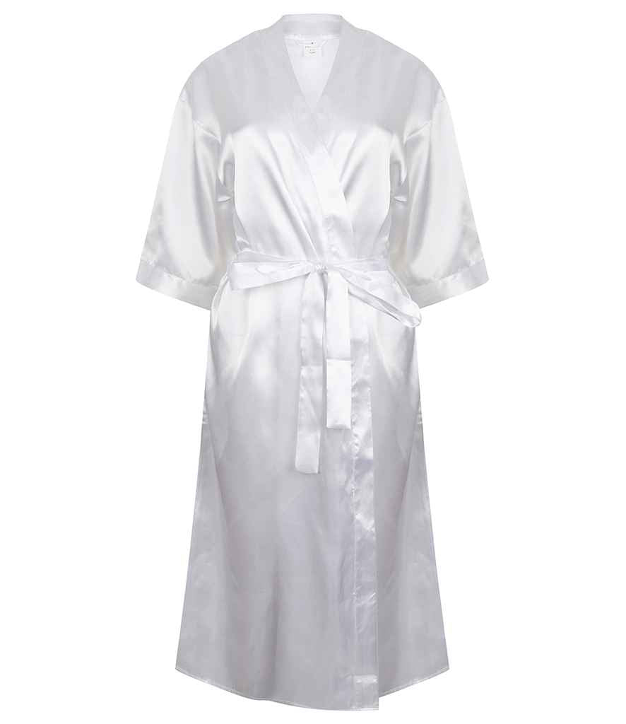 Towel City Ladies Satin Robe | White - Lancashire Teamwear