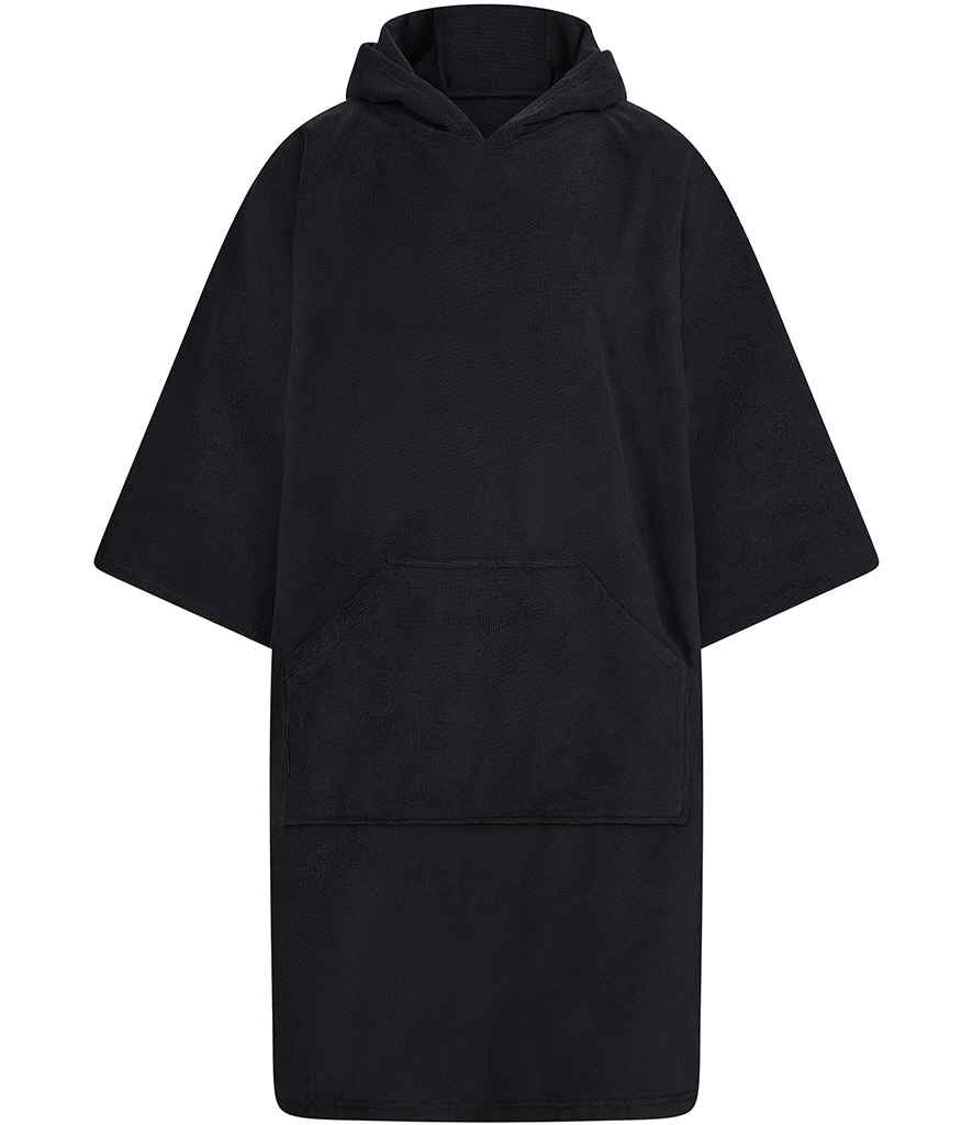 Towel City Adult Poncho Black