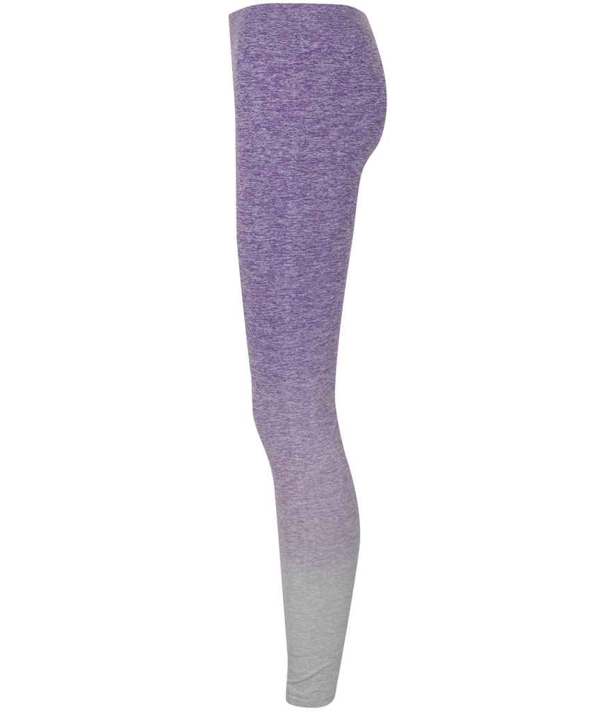Tombo Ladies Seamless Fade Out Leggings | Purple/Light Grey Marl - Lancashire Teamwear