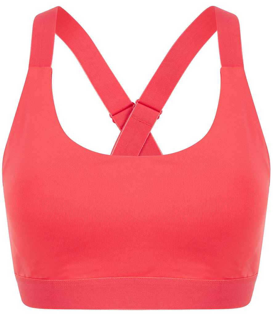 Tombo Medium Impact Core Bra | Hot Coral T-Shirt - Lancashire Teamwear