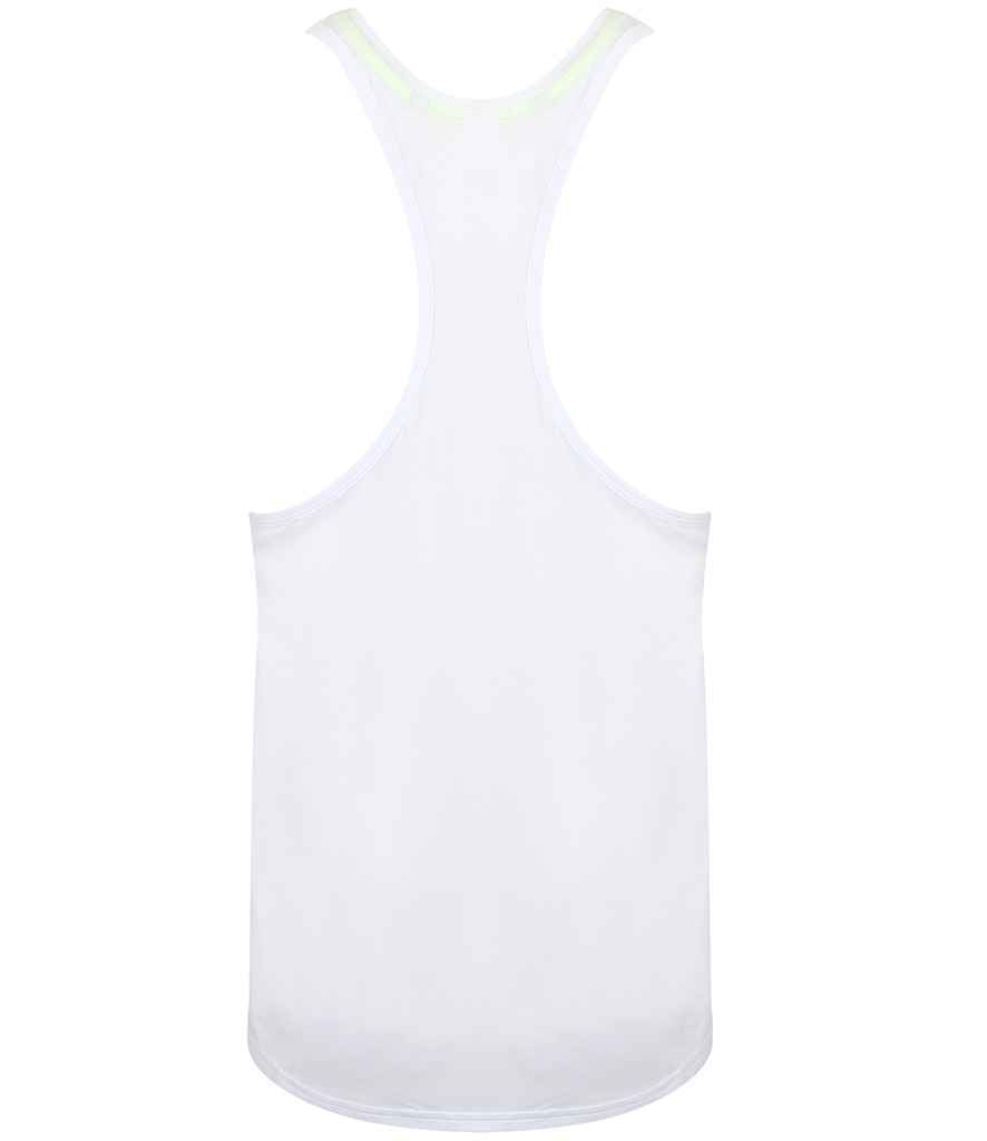 Tombo Muscle Vest | White T-Shirt - Lancashire Teamwear