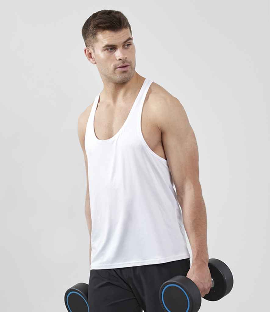 Tombo Muscle Vest | White T-Shirt - Lancashire Teamwear