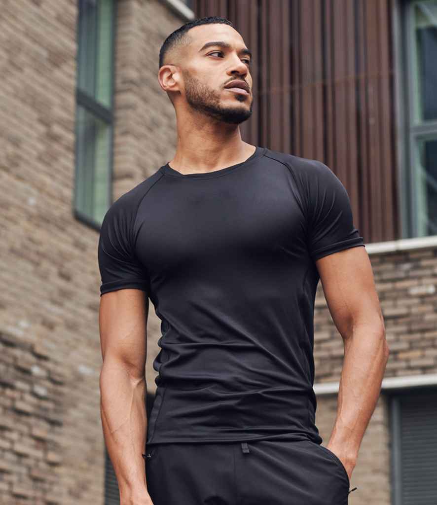 Tombo Slim Fit T-Shirt | Black/Black - Lancashire Teamwear