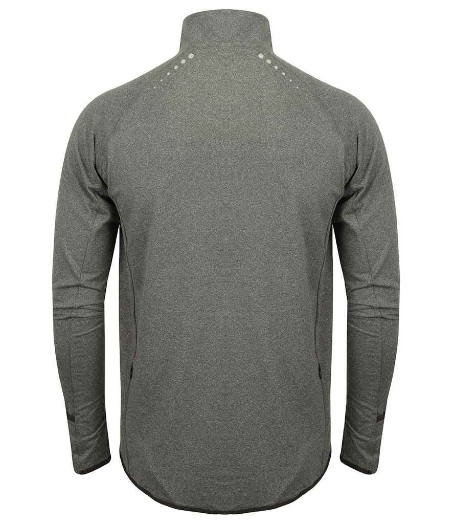 Tombo Long Sleeve Zip Neck Performance Top | Grey Marl Sweatshirt - Lancashire Teamwear