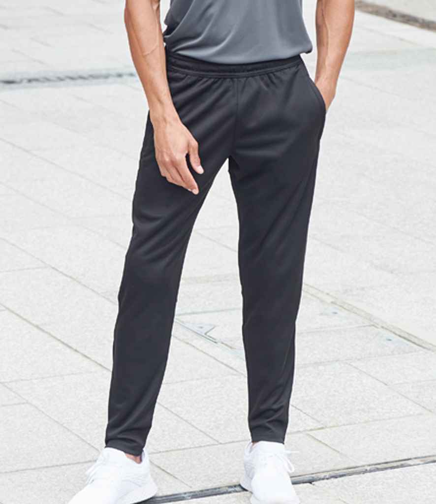 Tombo Slim Leg Training Pants | Black Trousers - Lancashire Teamwear