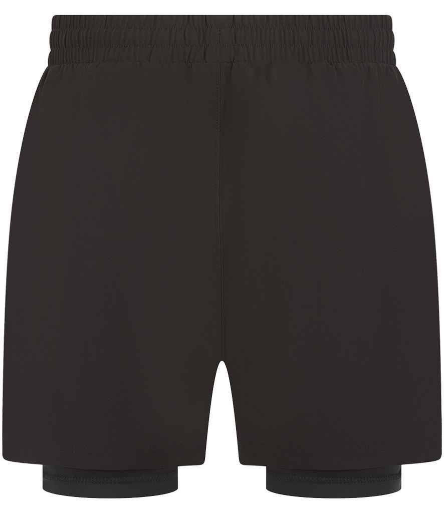 Tombo Double Layer Sports Shorts | Black/Black - Lancashire Teamwear