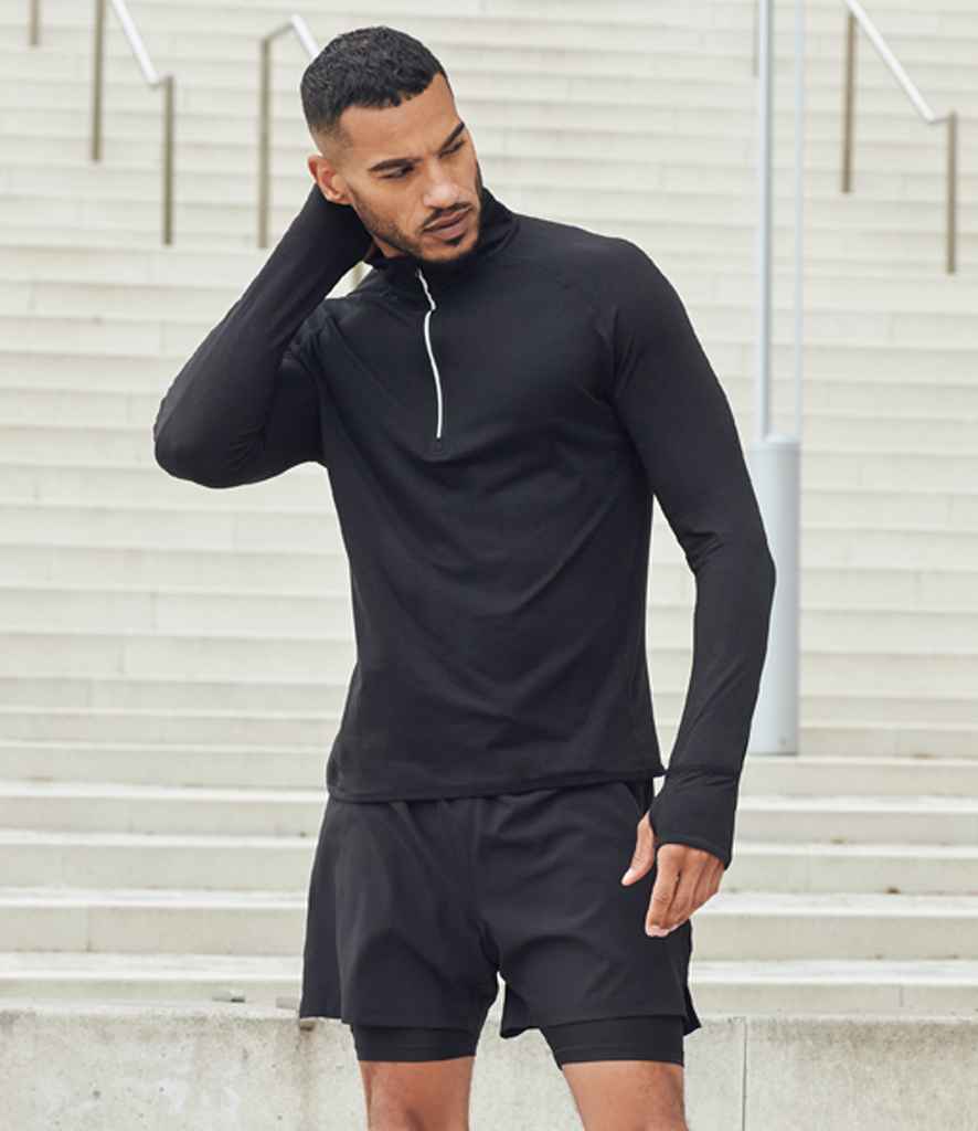 Tombo Double Layer Sports Shorts | Black/Black - Lancashire Teamwear