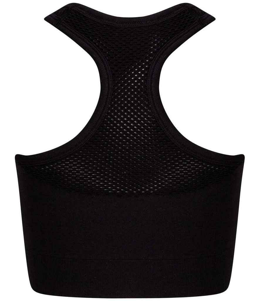 Tombo Kids Seamless Crop Top | Black T-Shirt - Lancashire Teamwear