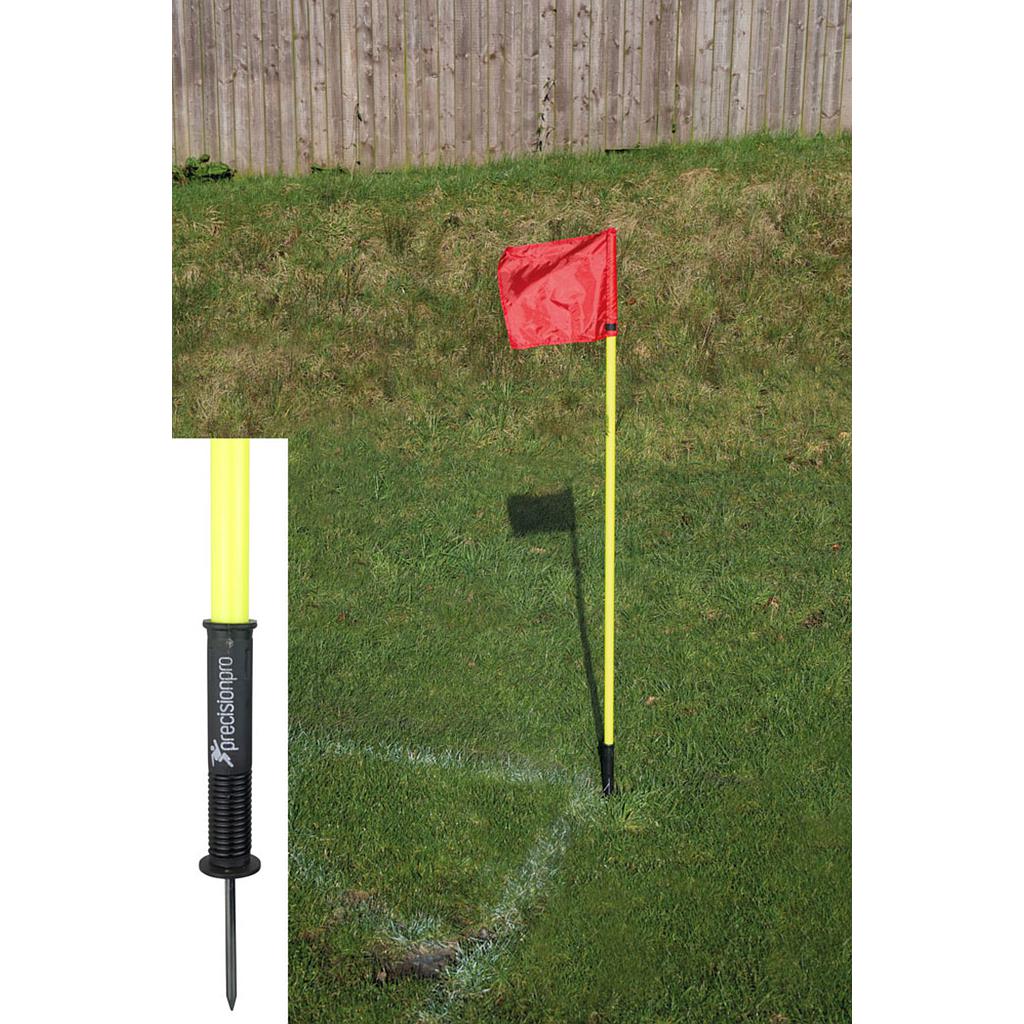 Precision "Sprung" Corner Posts - Fluo Yellow (Set of 4) - Lancashire Teamwear