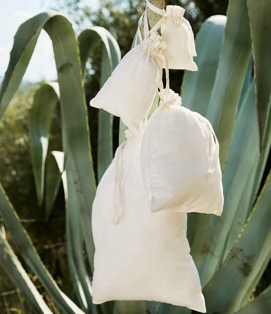 Westford Mill Organic Cotton Drawcord Bag | Natural - Lancashire Teamwear