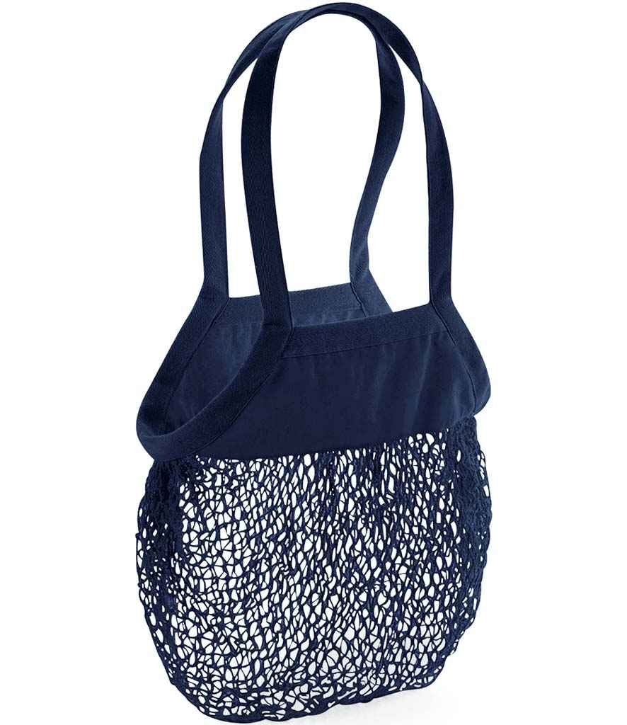 Westford Mill Organic Cotton Mesh Grocery Bag | Navy - Lancashire Teamwear