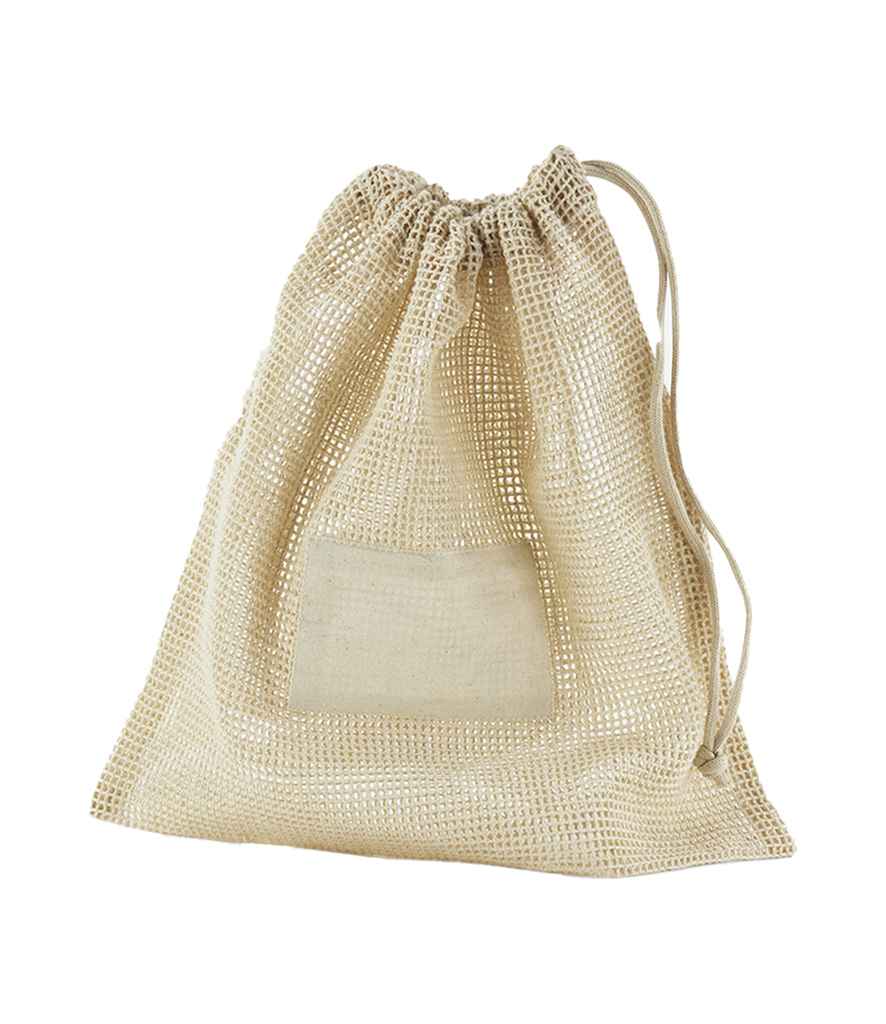 Westford Mill Organic Cotton Mesh Sacks | Natural Bag - Lancashire Teamwear