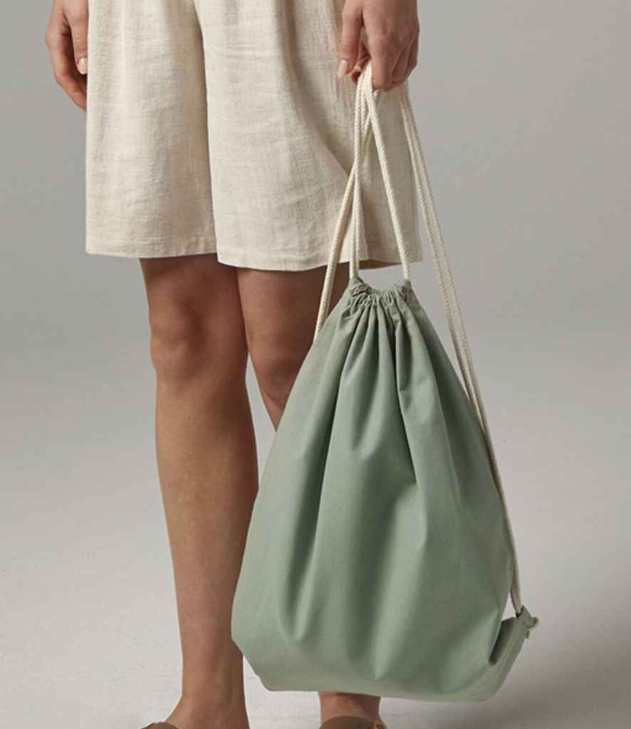 Westford Mill Organic Cotton In Conversion Gymsac | Dusty Green Bag - Lancashire Teamwear