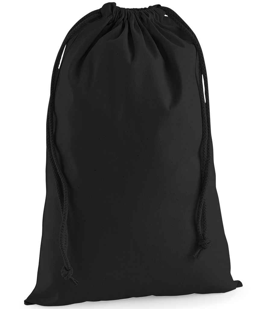 Westford Mill Premium Cotton Stuff Bag | Black - Lancashire Teamwear