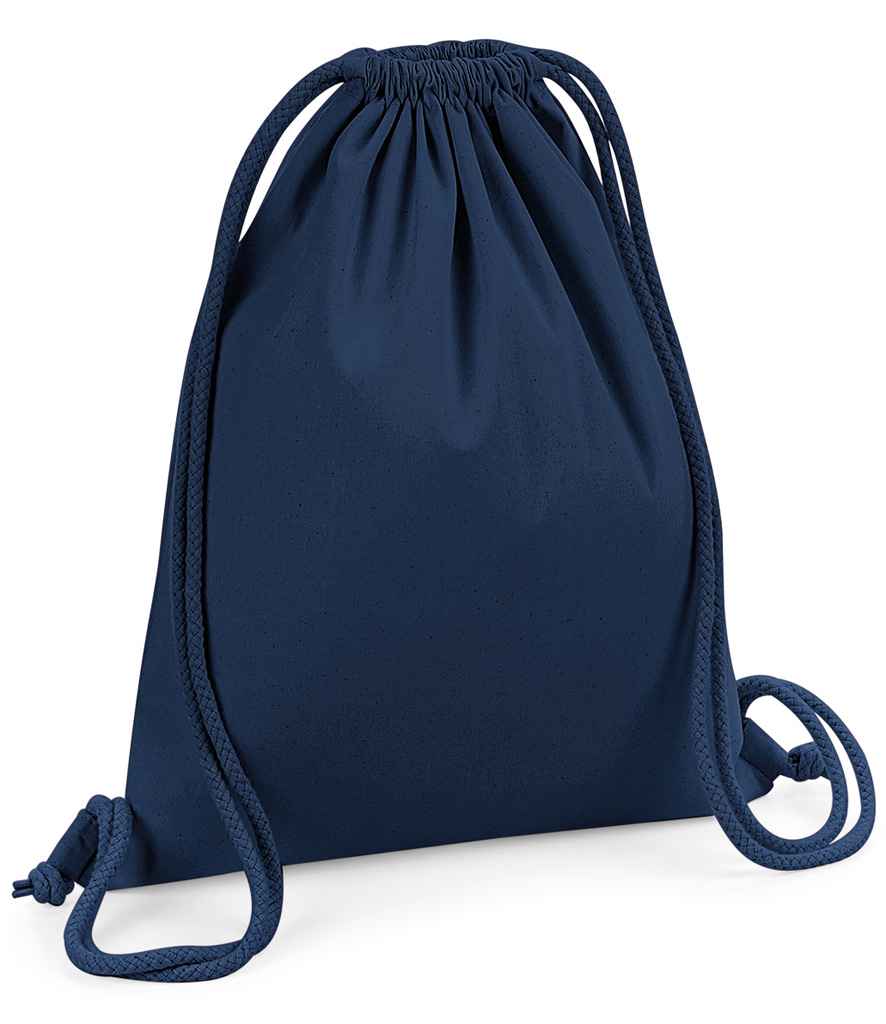 Westford Mill Organic Premium Cotton Gymsac | French Navy Bag - Lancashire Teamwear