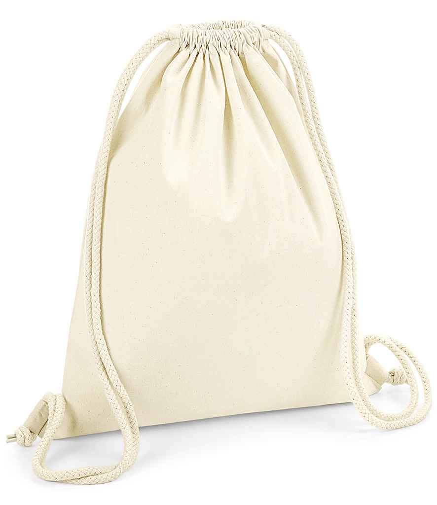 Westford Mill Organic Premium Cotton Gymsac | Natural Bag - Lancashire Teamwear