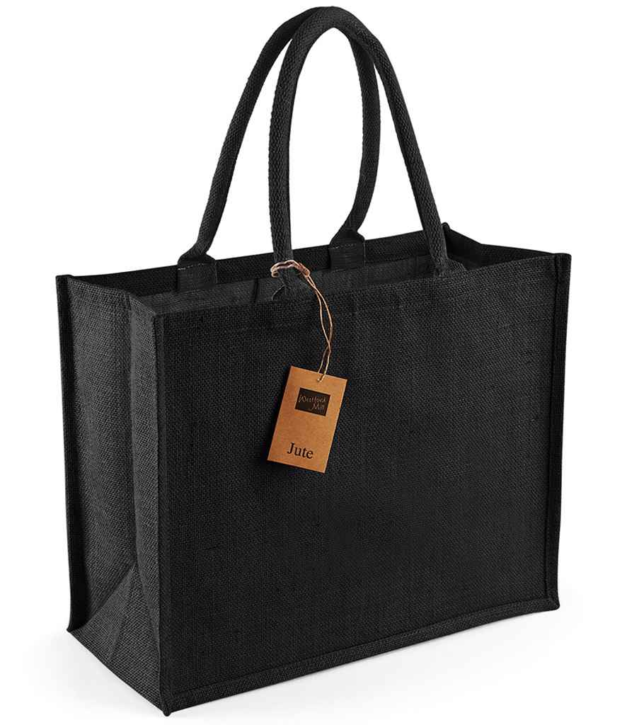Westford Mill Jute Classic Shopper Black/Black