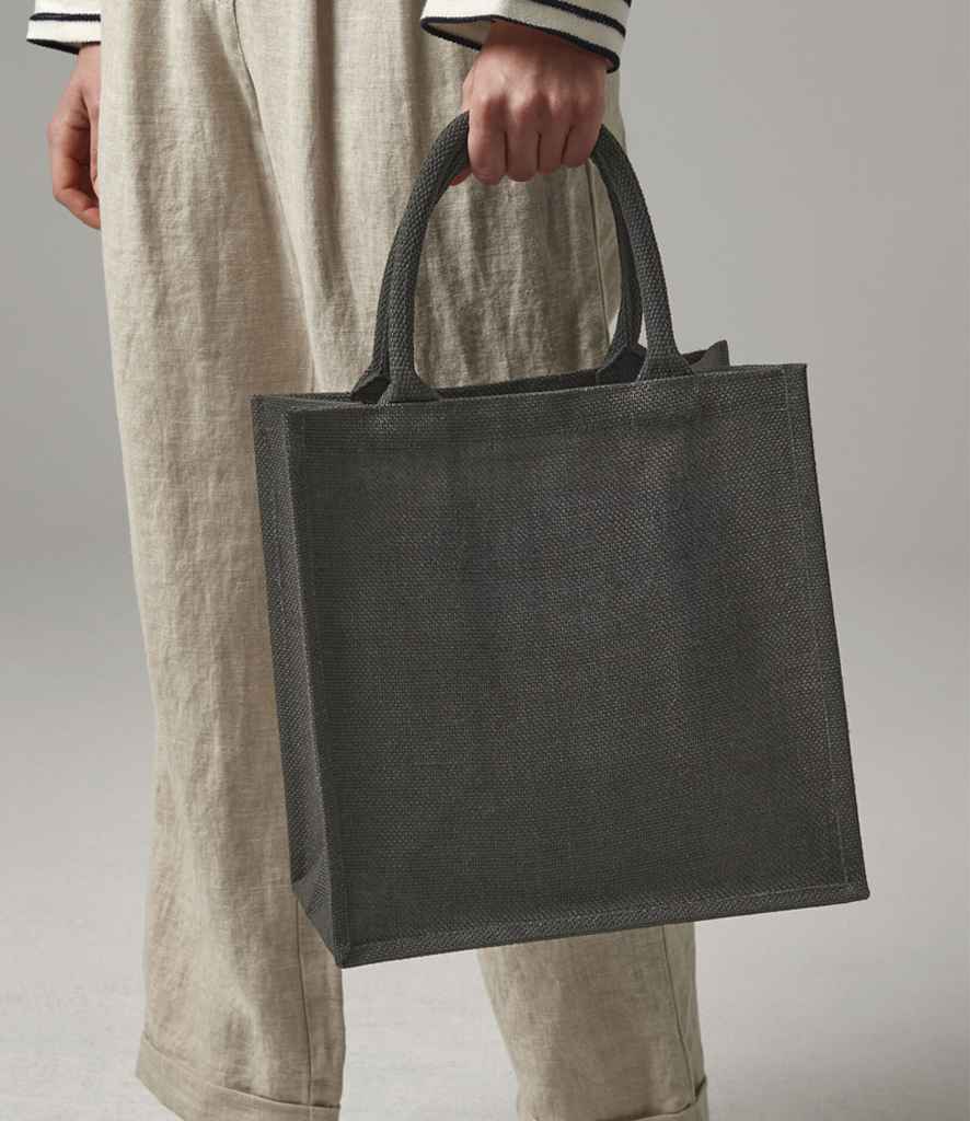 Westford Mill Jute Midi Tote Bag | Graphite Grey/Graphite Grey - Lancashire Teamwear