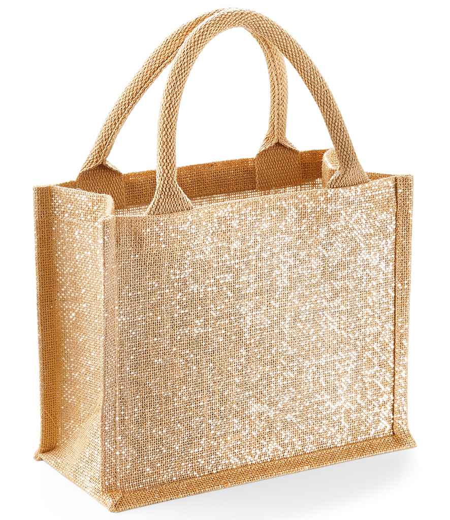 Westford Mill Shimmer Jute Mini Gift Bag | Natural Gold - Lancashire Teamwear