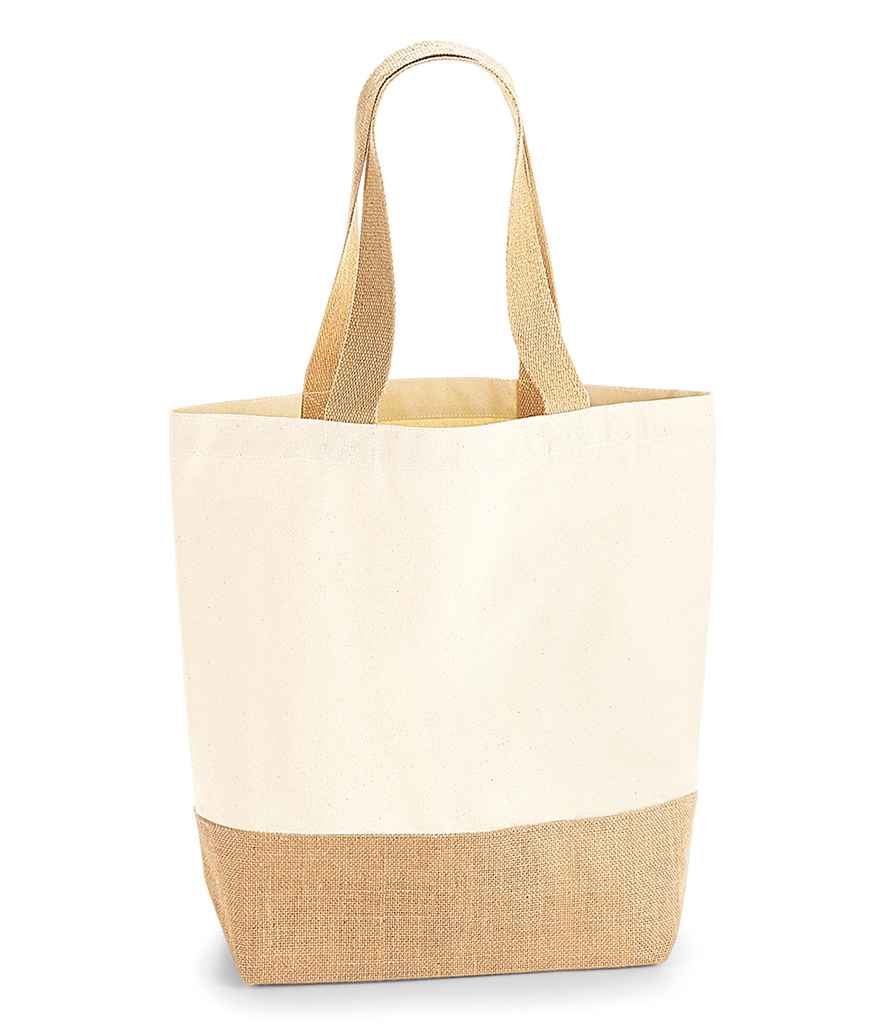 Westford Mill Jute Base Canvas Shopper Natural