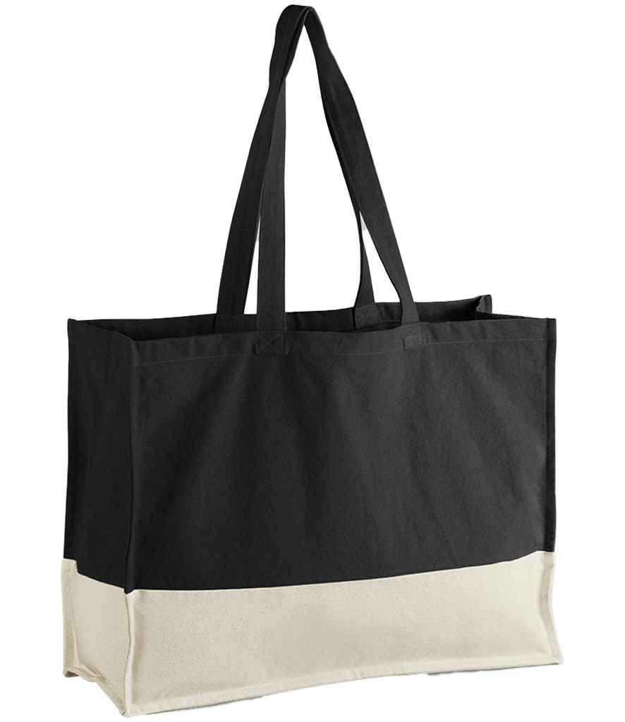 Westford Mill EarthAware® Organic Contrast Shopper Black/Natural