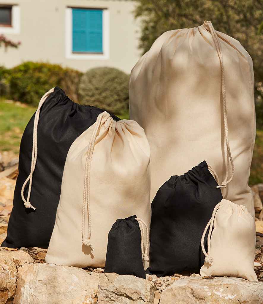 Westford Mill Recycled Cotton Stuff Bag Black