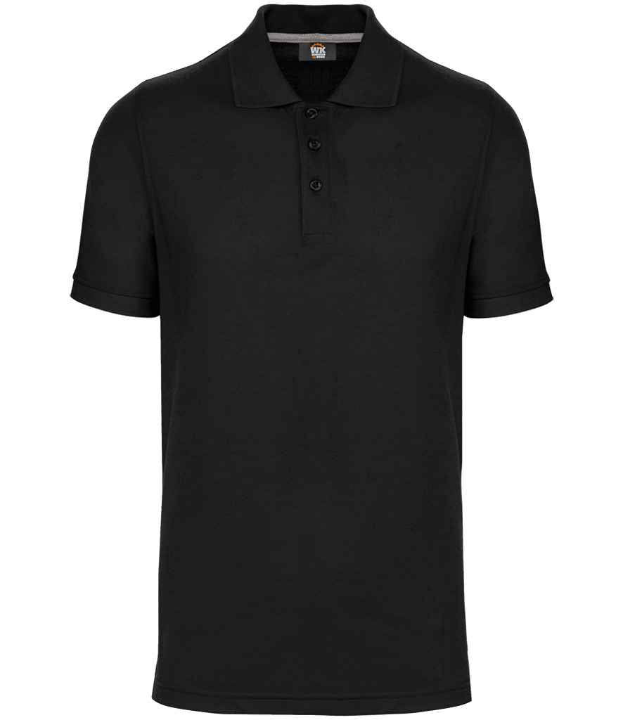 WK Designed to Work Anti-Bacterial Piqué Polo Shirt Black