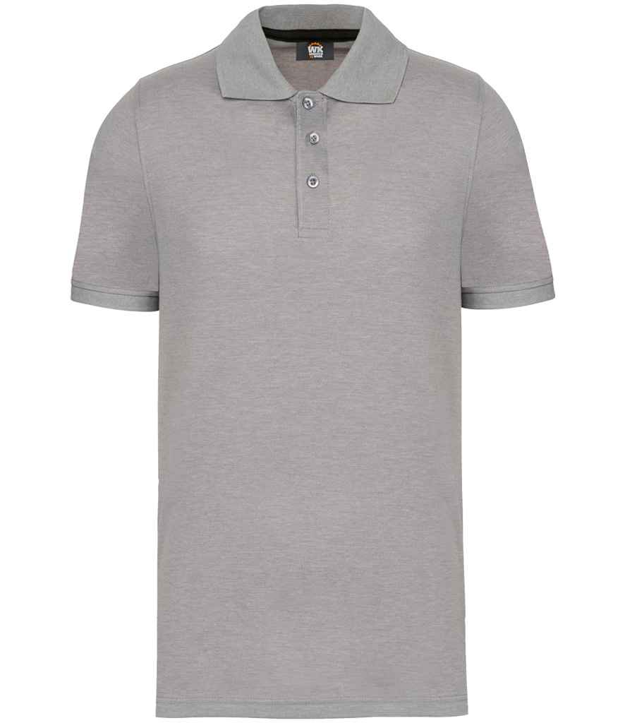 WK Designed to Work Anti-Bacterial Piqué Polo Shirt Oxford Grey