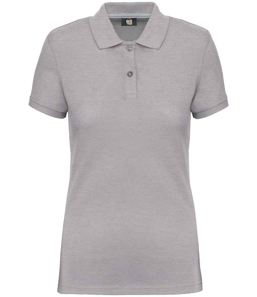 WK Designed to Work Ladies Anti-Bacterial Piqué Polo Shirt Oxford Grey