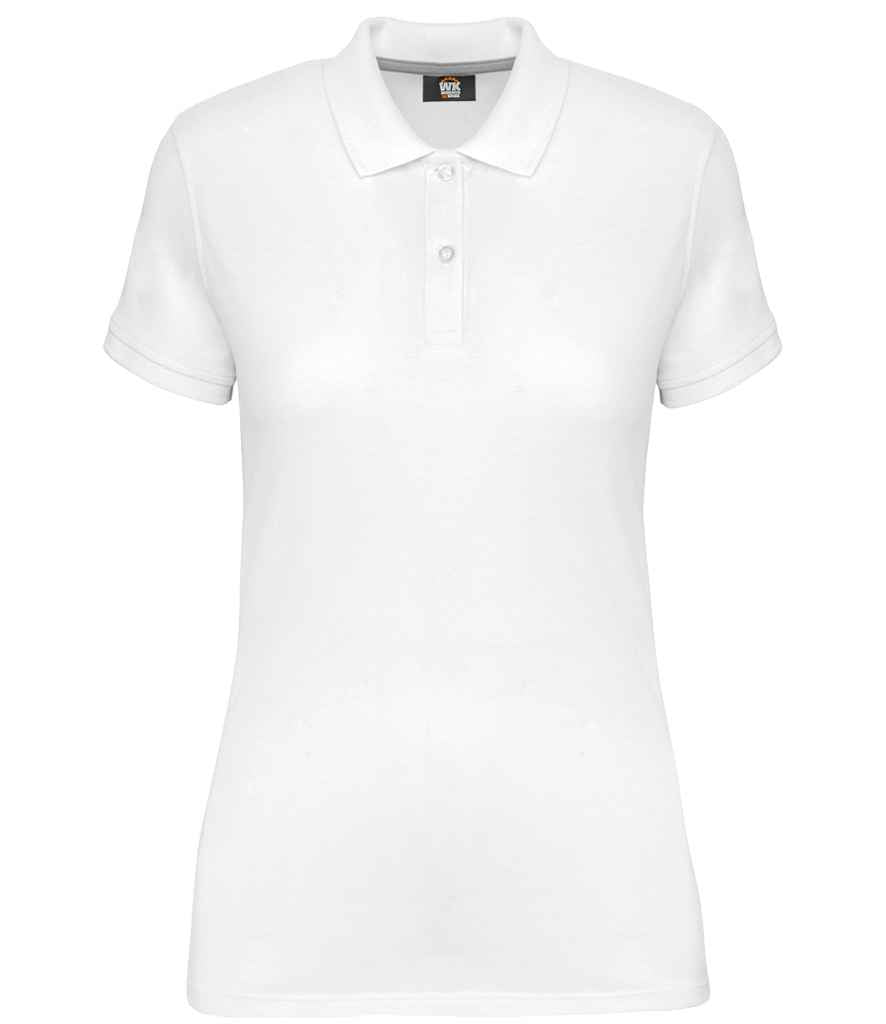 WK Designed to Work Ladies Anti-Bacterial Piqué Polo Shirt White