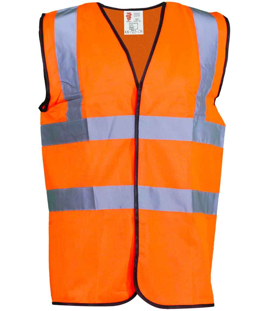 Warrior Hi-Vis Waistcoat Fluorescent Orange