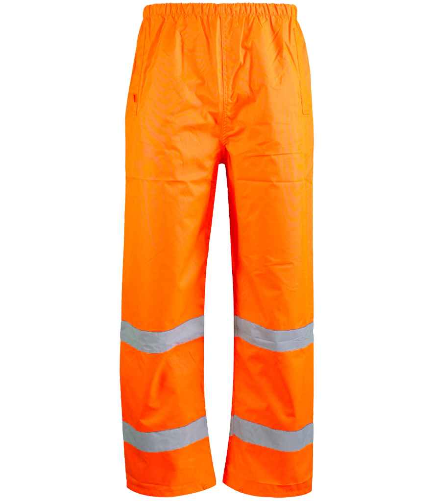 Warrior Hi-Vis Overtrousers Fluorescent Orange