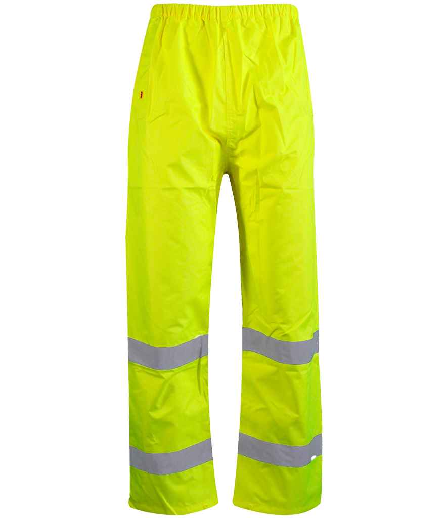 Warrior Hi-Vis Overtrousers Fluorescent Yellow