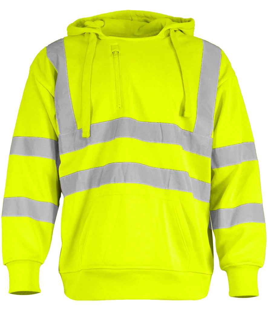 Warrior Hi-Vis Pull On Hoodie Fluorescent Yellow
