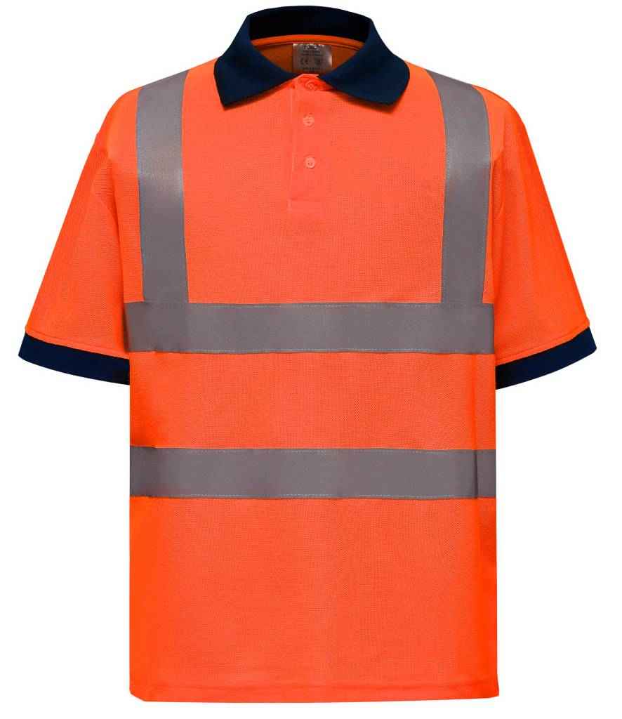 Yoko Hi-Vis Polo Shirt Orange