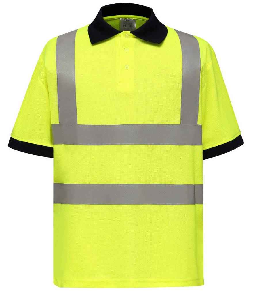 Yoko Hi-Vis Polo Shirt Yellow