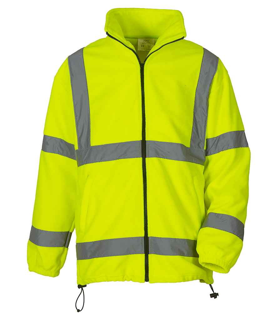 Yoko Hi-Vis Heavyweight Fleece Jacket | Yellow - Lancashire Teamwear