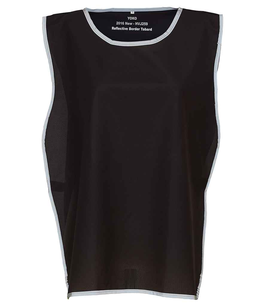 Yoko Hi-Vis Reflective Border Tabard | Black - Lancashire Teamwear