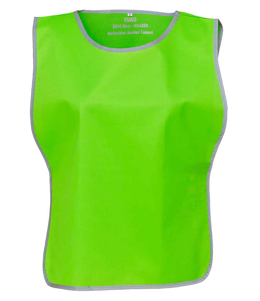 Yoko Hi-Vis Reflective Border Tabard | Lime Green - Lancashire Teamwear